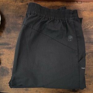 Dark grey scrub pants wide leg